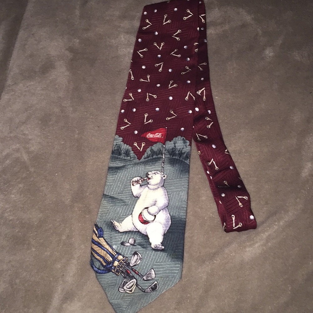 Coca Cola golf tee tie
